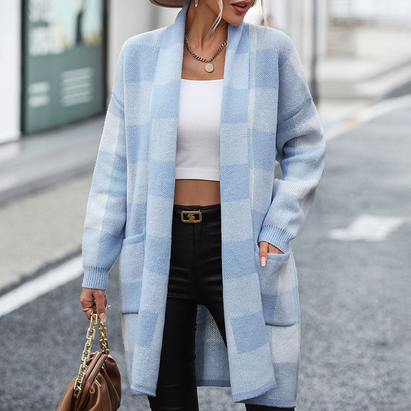 Mae™ | Cardigan Décontracté à Carreaux