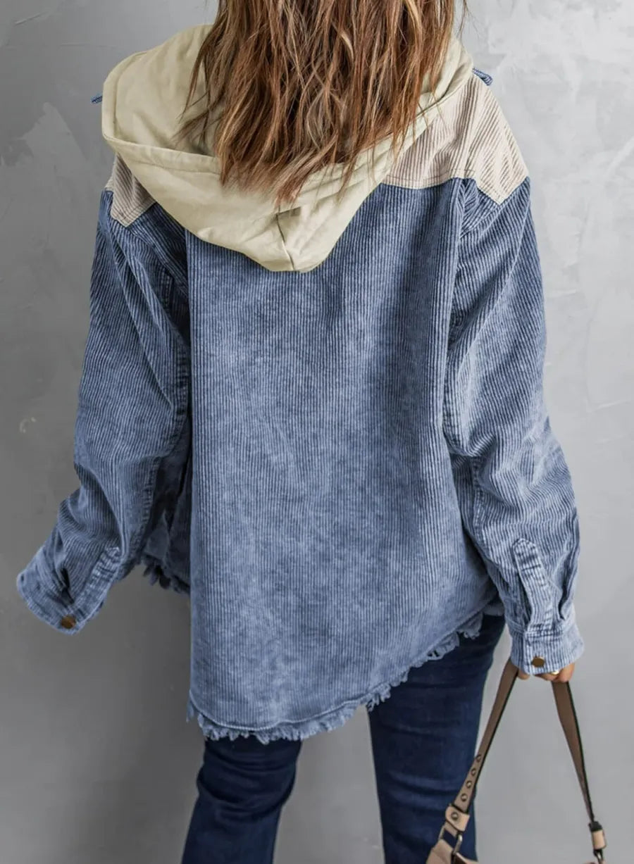 Pomi™ | Veste en Velours Côtelé Tricolore