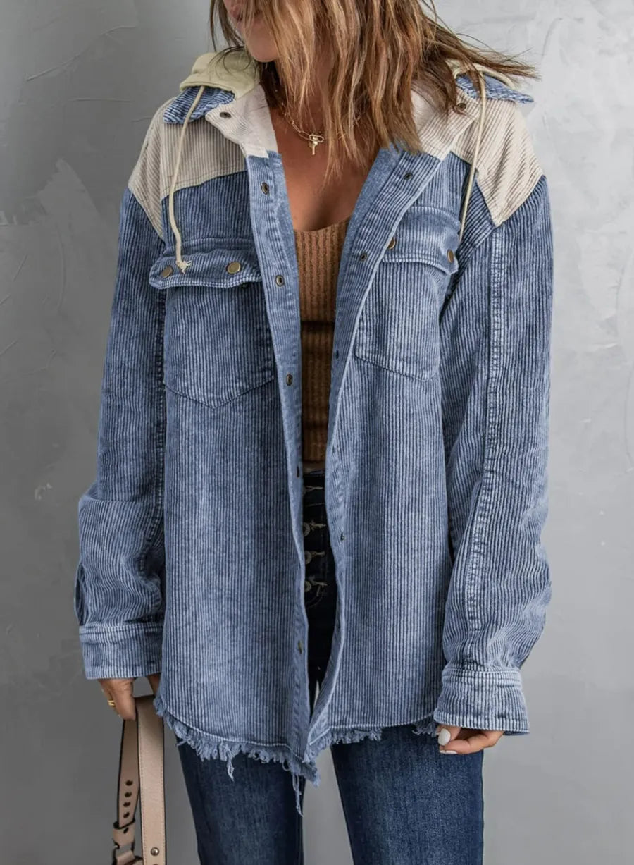 Pomi™ | Veste en Velours Côtelé Tricolore