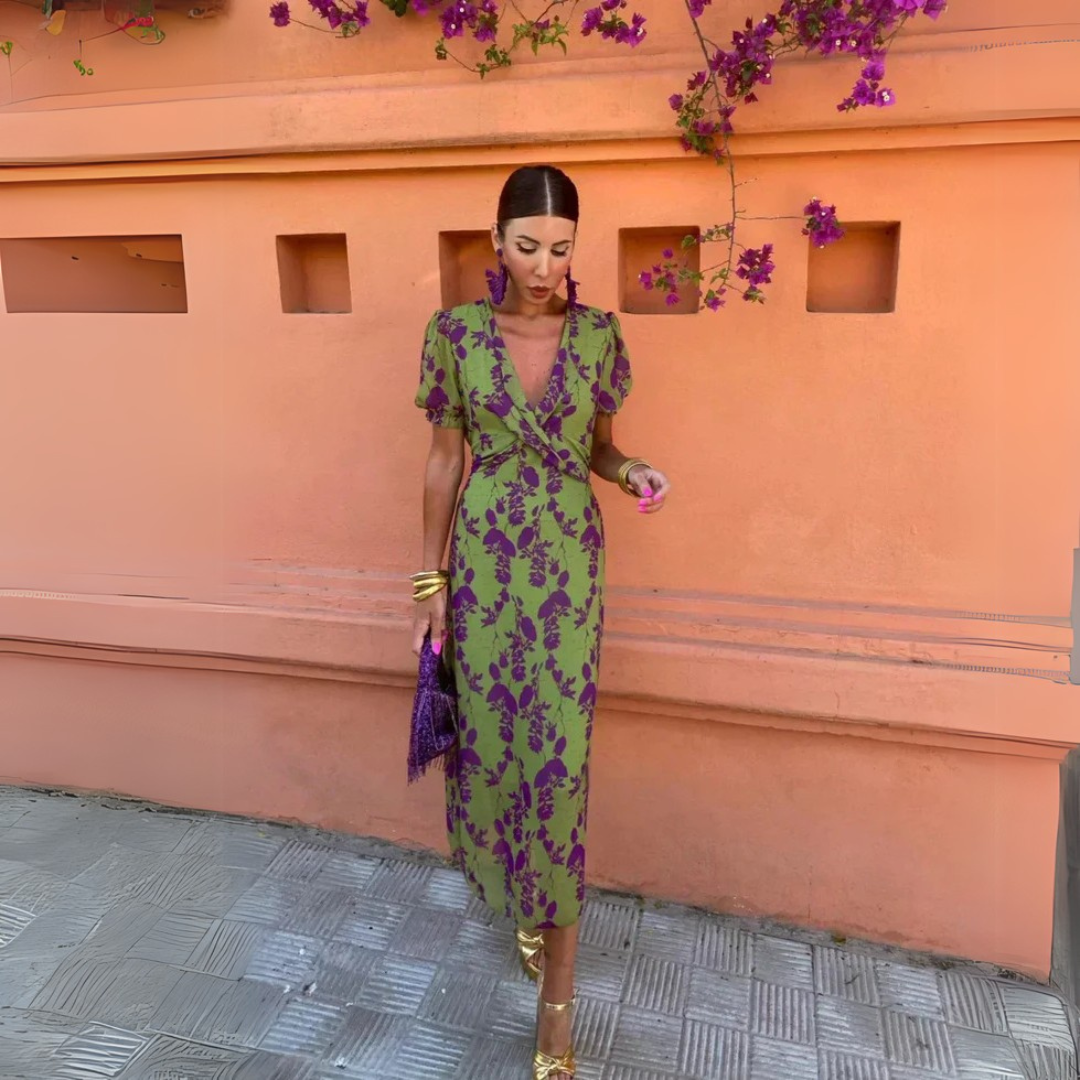 Danielle™ | Robe Midi Fleurie Élégante