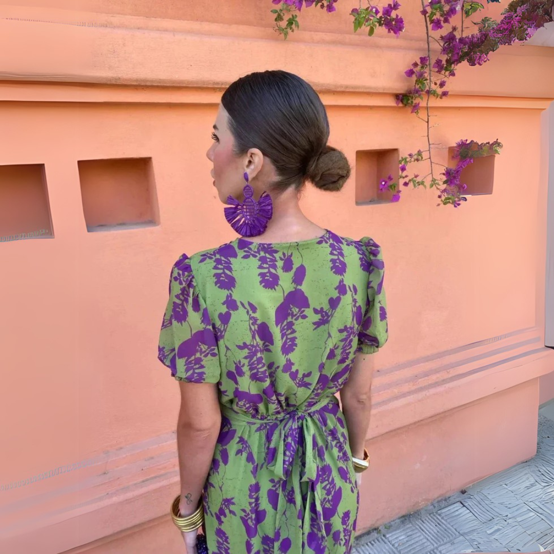 Danielle™ | Robe Midi Fleurie Élégante