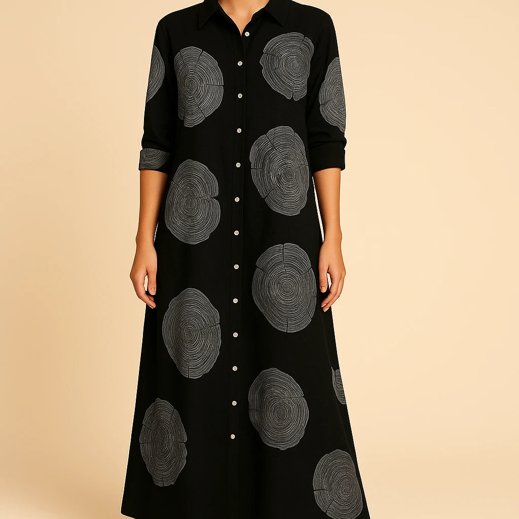 Kasi™ | Robe Maxi Élégante en Lin