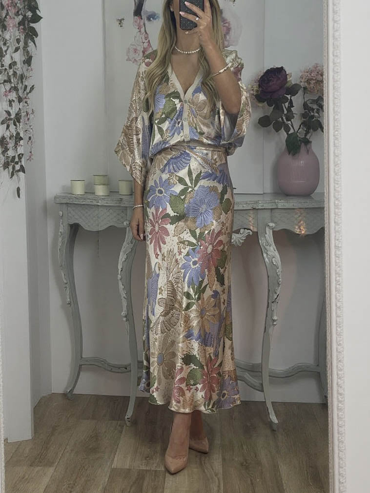 Usha™ | Robe Élégante Motif Floral