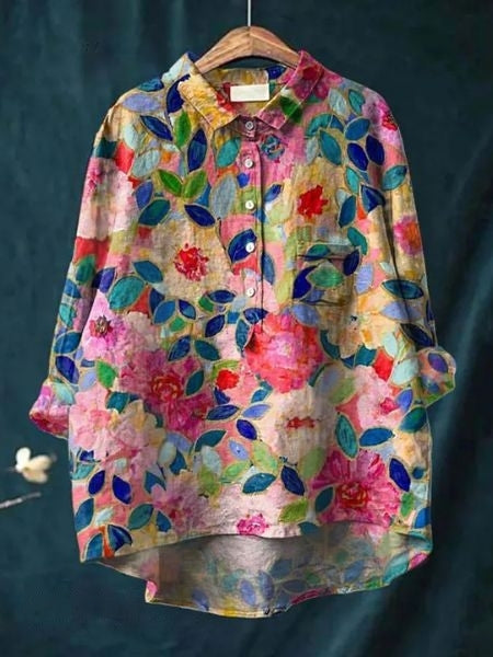 Halima™ | Chemisier Floral Élégant