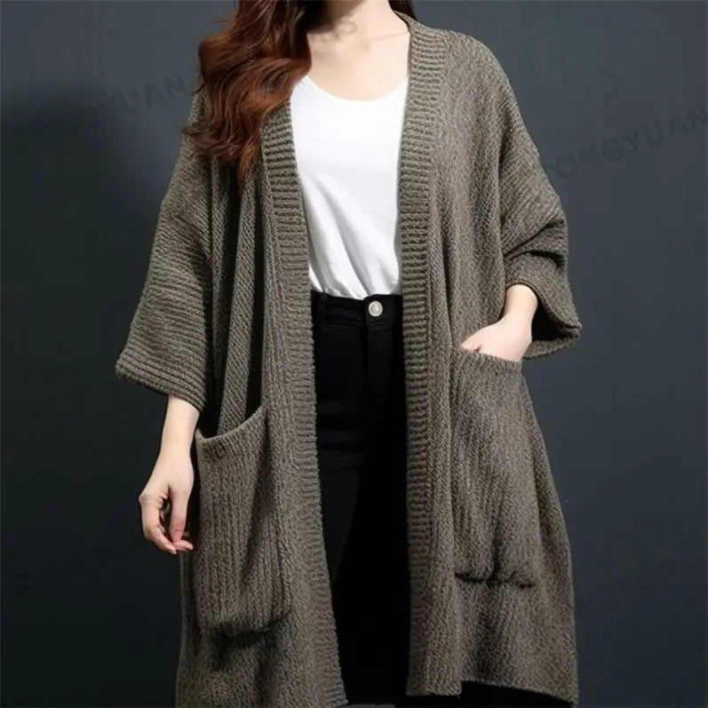 Gabrielle™ | Cardigan long boutonné à poches
