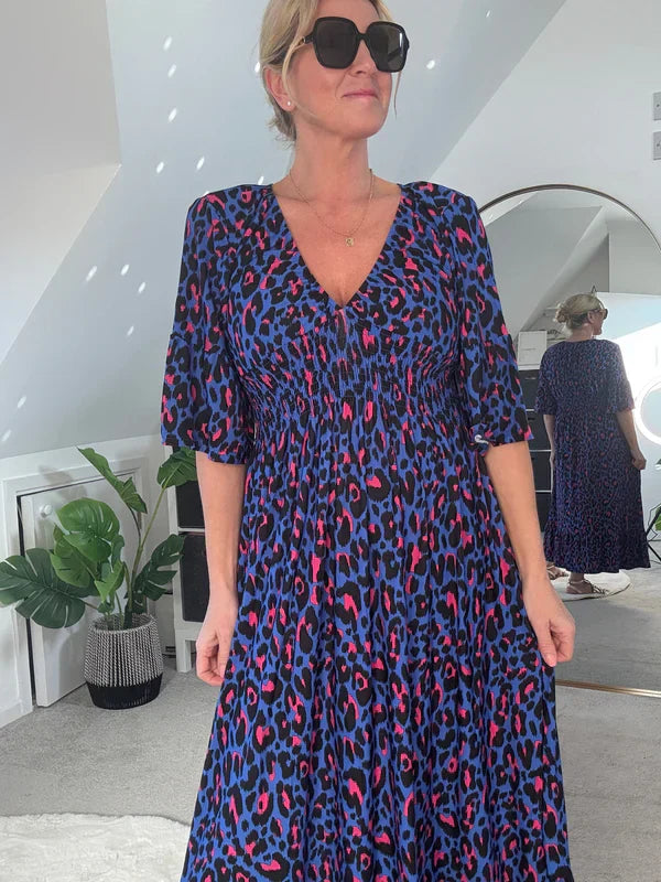 Hannah™ | Robe Léopard Élégante