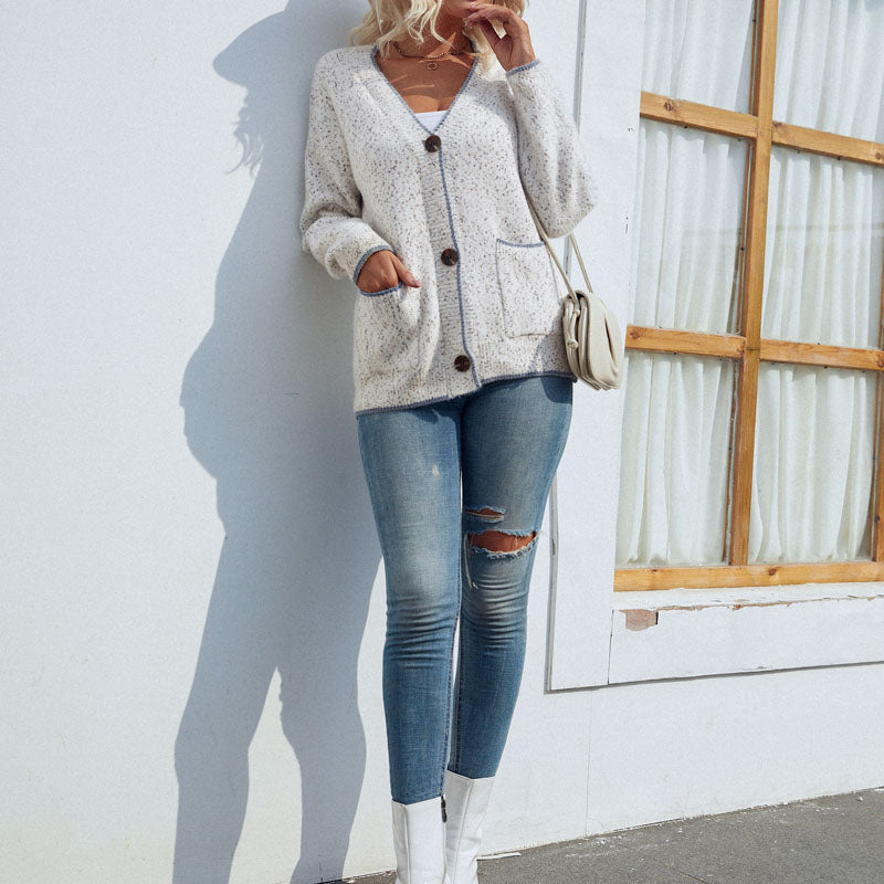 Skye™ | Cardigan Décontracté en Mélange Coton-Acrylique