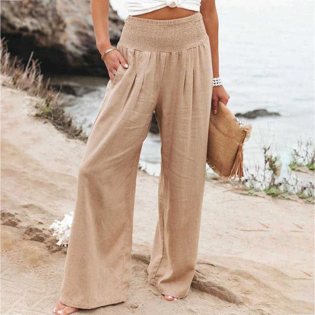 Dahlia™ | Pantalon Confortable en Coton et Chanvre