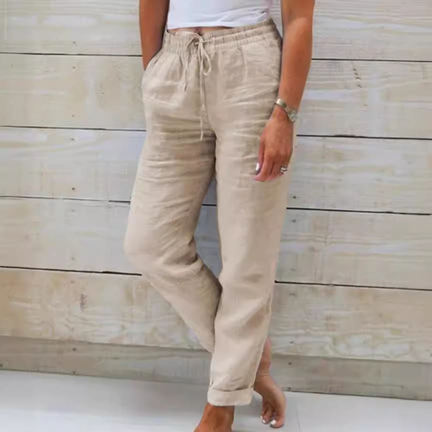 Rhea™ | Pantalons Décontractés en Coton et Lin