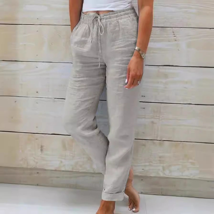 Rhea™ | Pantalons Décontractés en Coton et Lin