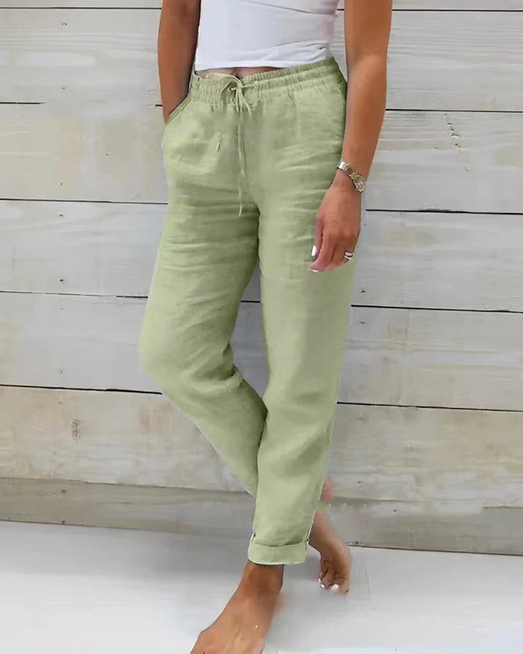 Rhea™ | Pantalons Décontractés en Coton et Lin