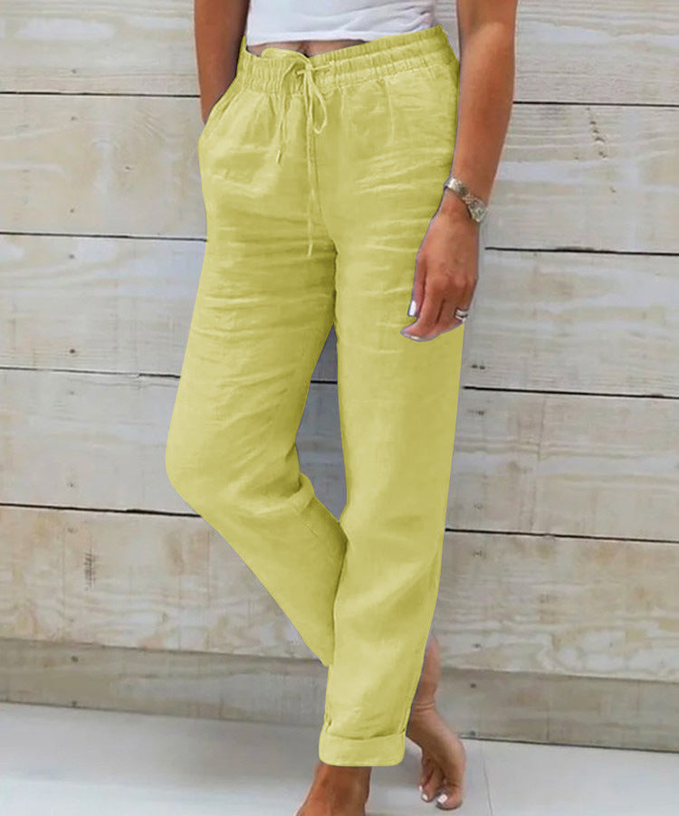 Rhea™ | Pantalons Décontractés en Coton et Lin