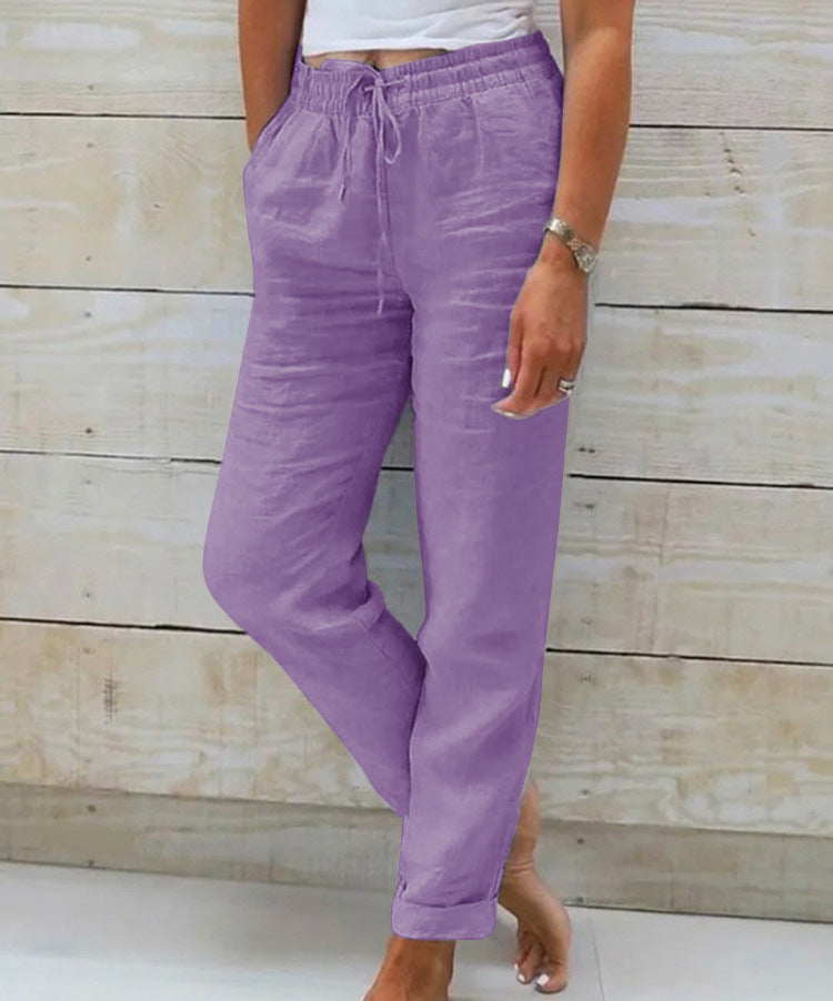 Rhea™ | Pantalons Décontractés en Coton et Lin