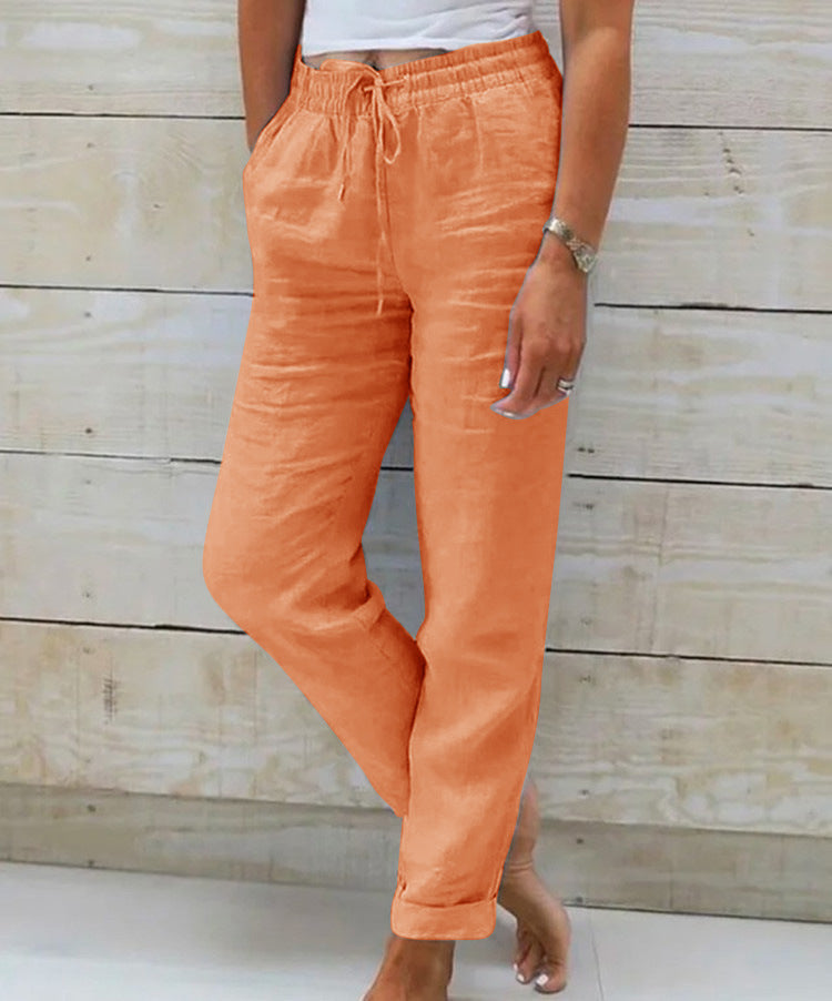 Rhea™ | Pantalons Décontractés en Coton et Lin