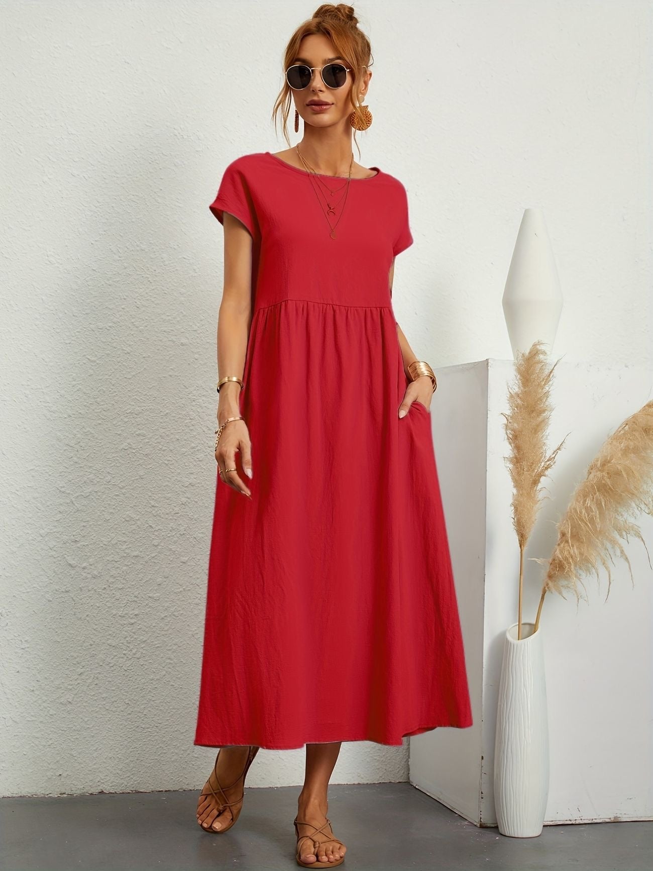 Harper™ | Robe Décontractée en Lin Élégante