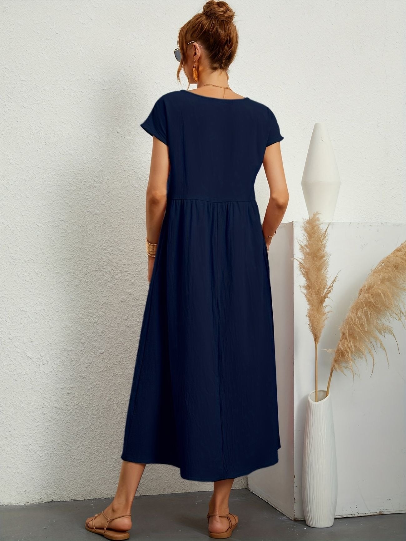 Harper™ | Robe Décontractée en Lin Élégante