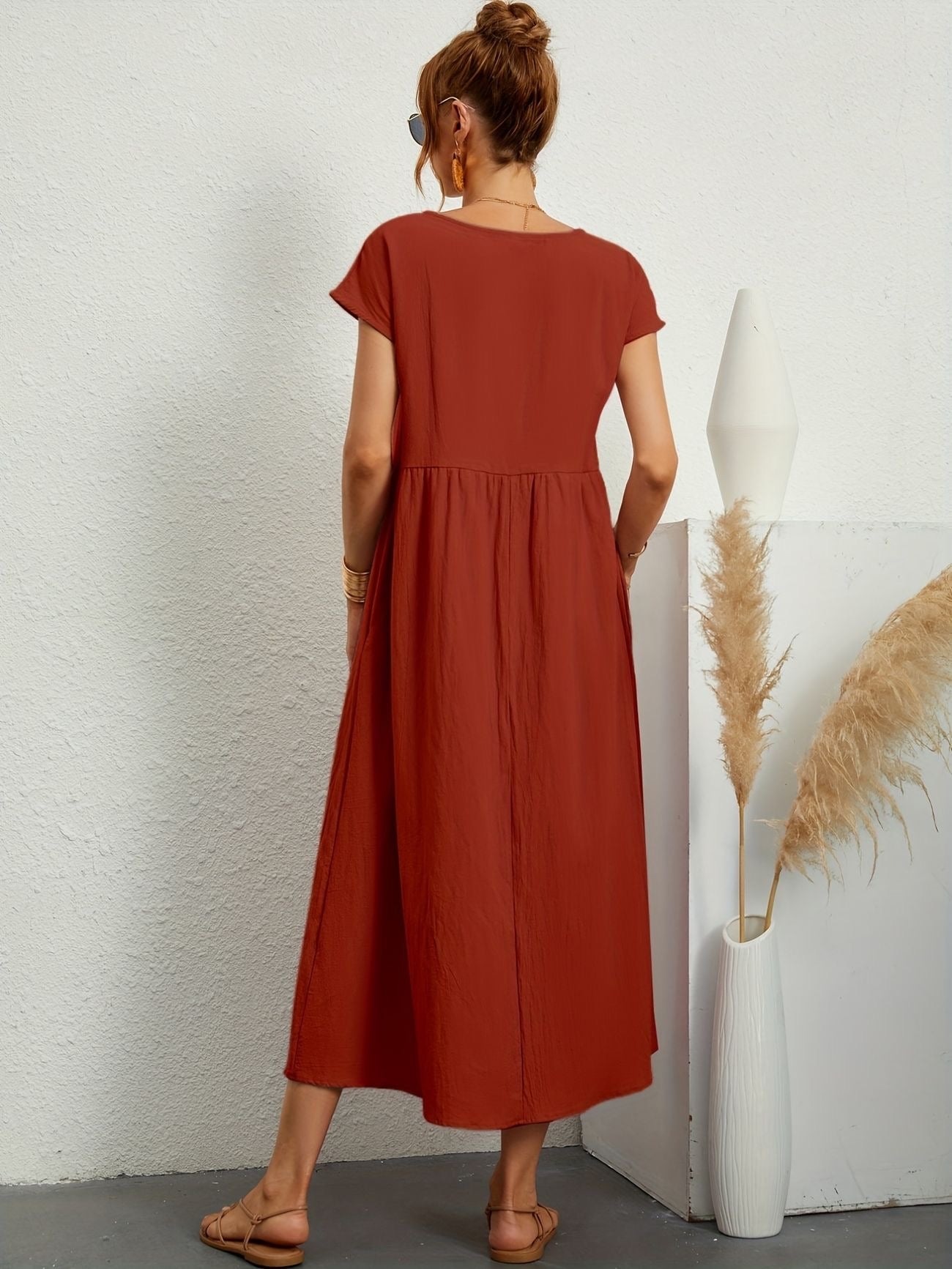 Harper™ | Robe Décontractée en Lin Élégante
