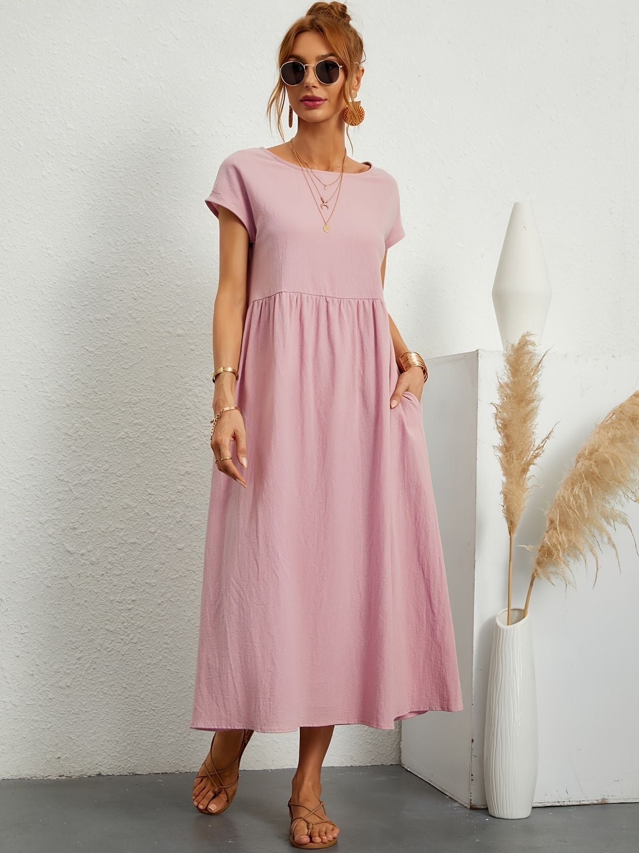 Harper™ | Robe Décontractée en Lin Élégante