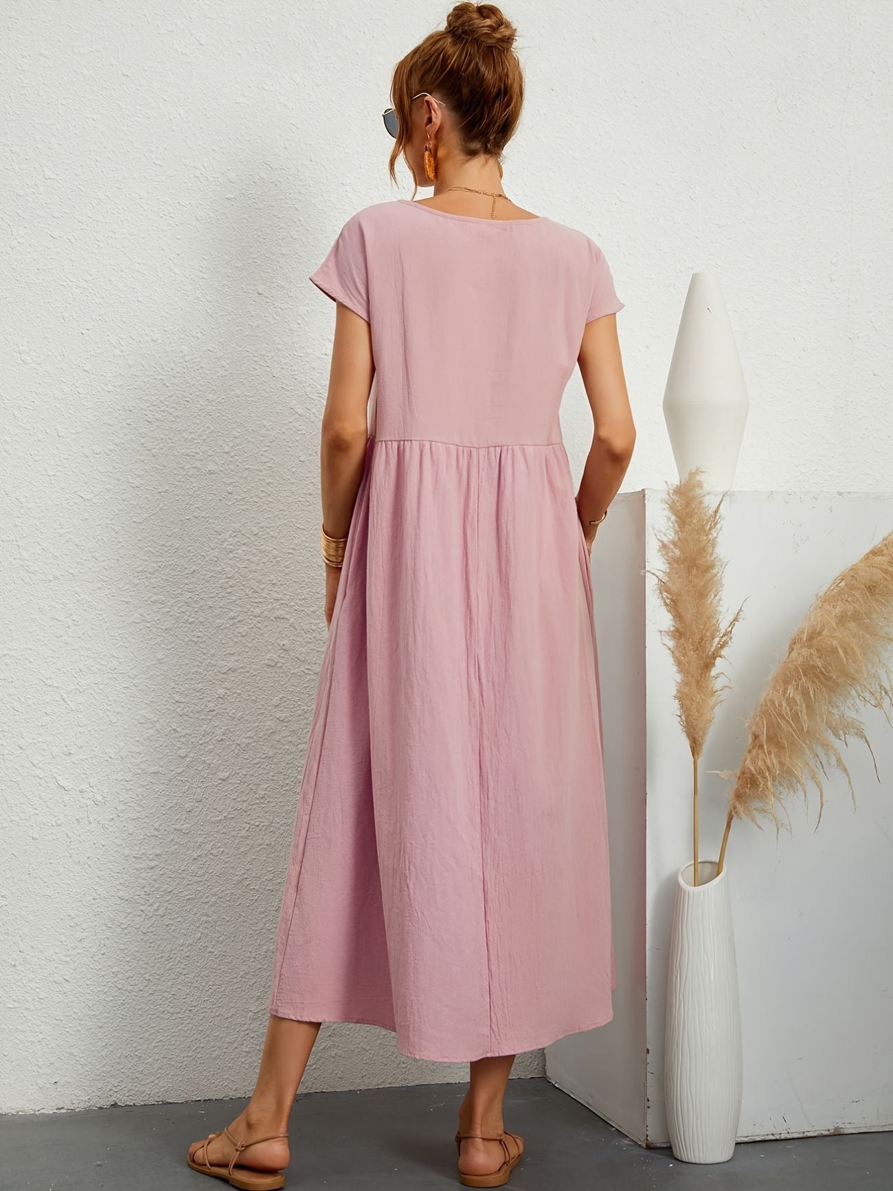 Harper™ | Robe Décontractée en Lin Élégante