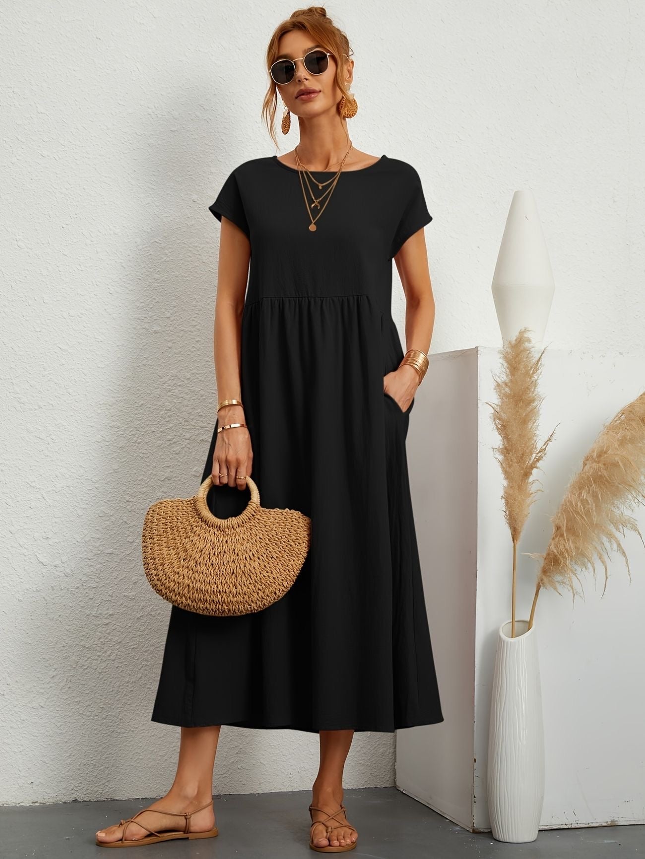 Harper™ | Robe Décontractée en Lin Élégante
