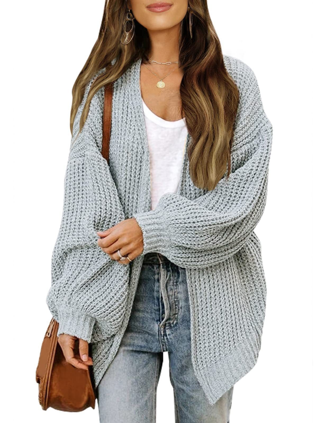 Katya™ | Cardigan oversize ouvert en grosse maille