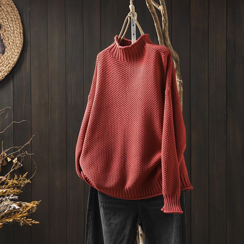 Jadya™ | Pull Col Montant Texturé en Laine