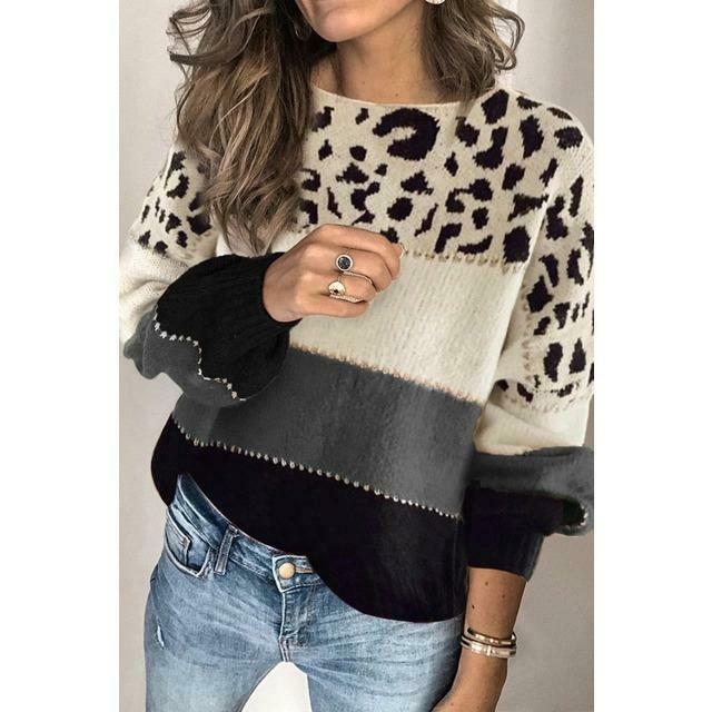 Halima™ | Pull Léopard Confort et Élégance