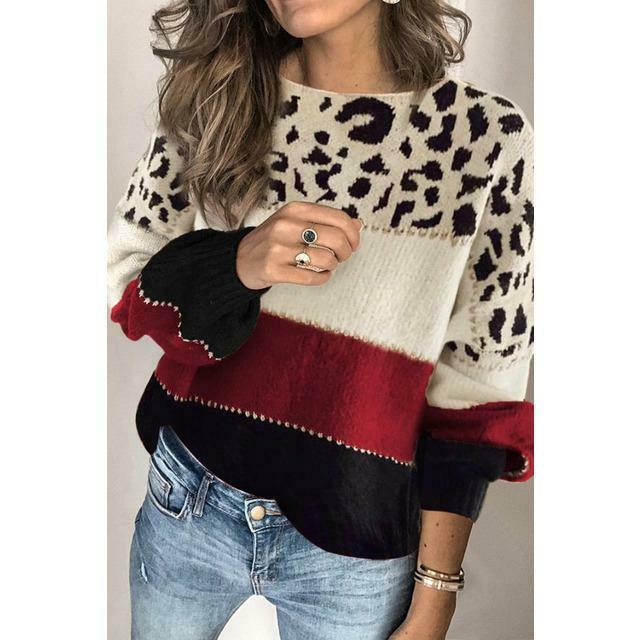 Halima™ | Pull Léopard Confort et Élégance