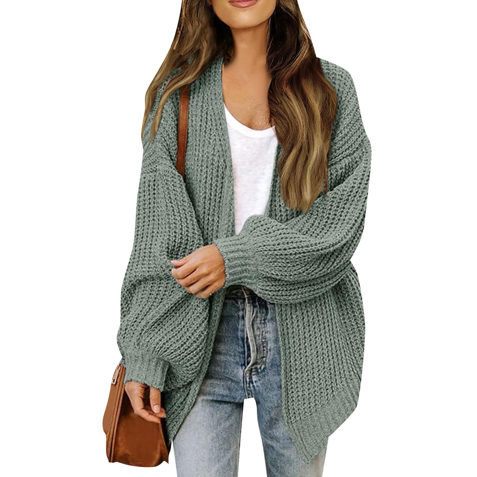 Katya™ | Cardigan oversize ouvert en grosse maille