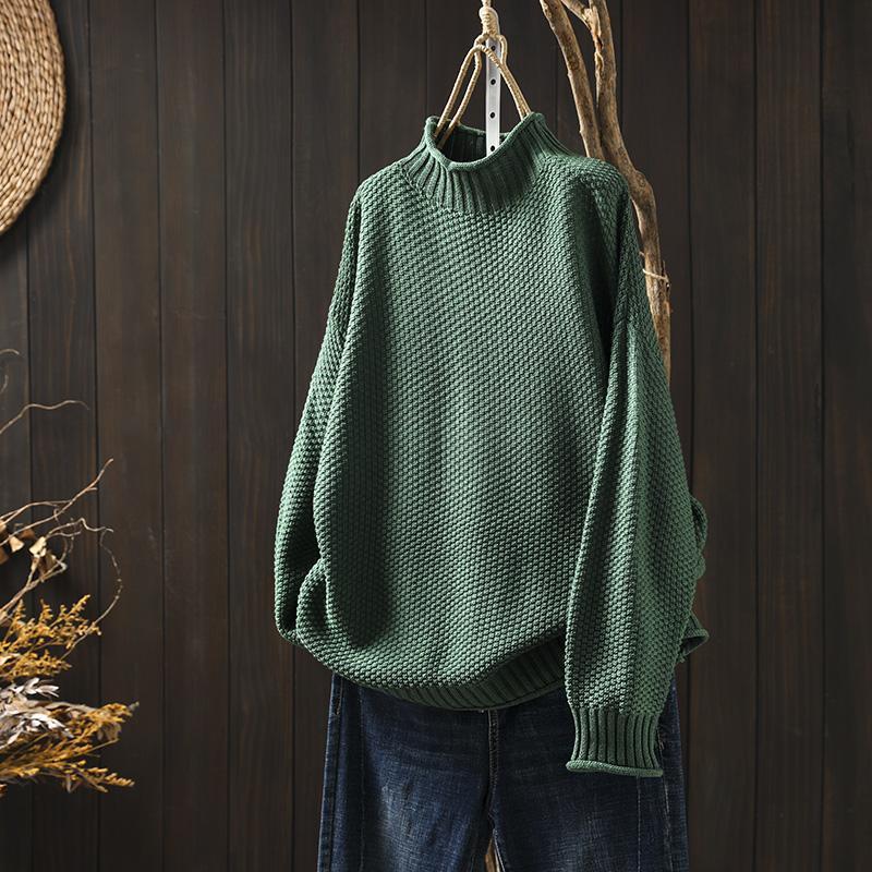 Jadya™ | Pull Col Montant Texturé en Laine