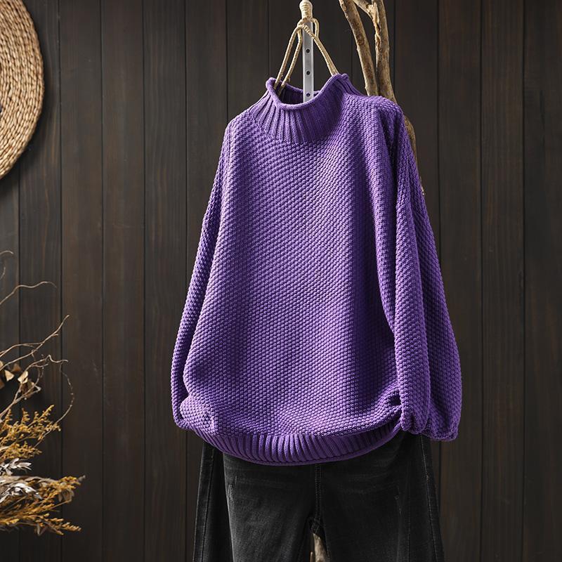Jadya™ | Pull Col Montant Texturé en Laine
