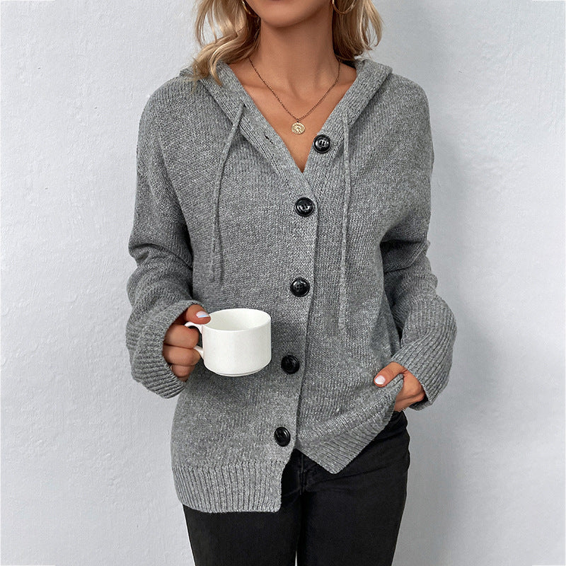 Naya™ | Manteau Tricoté à Capuche Élégant