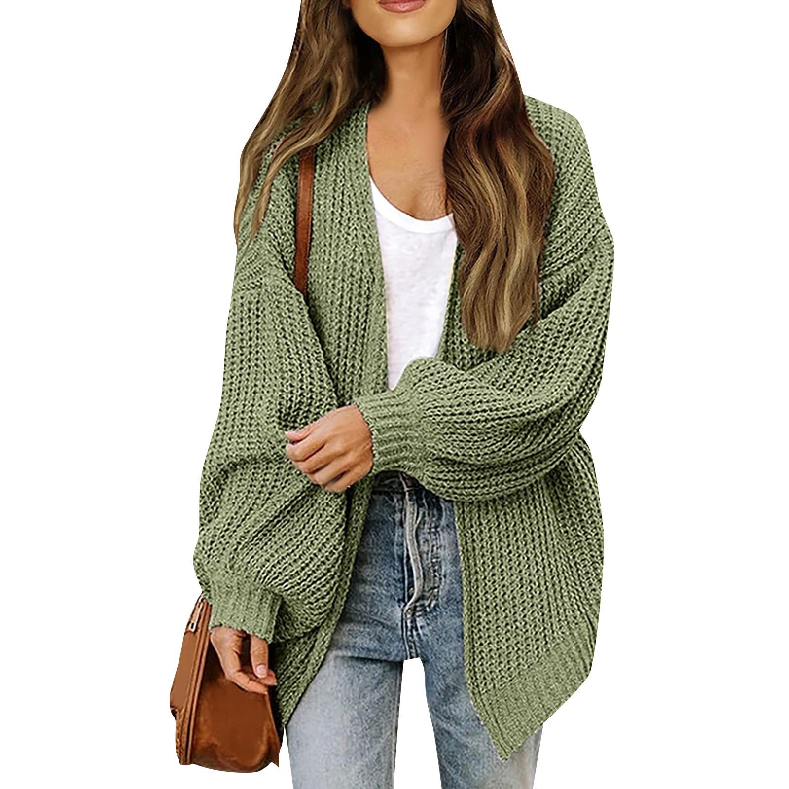 Katya™ | Cardigan oversize ouvert en grosse maille
