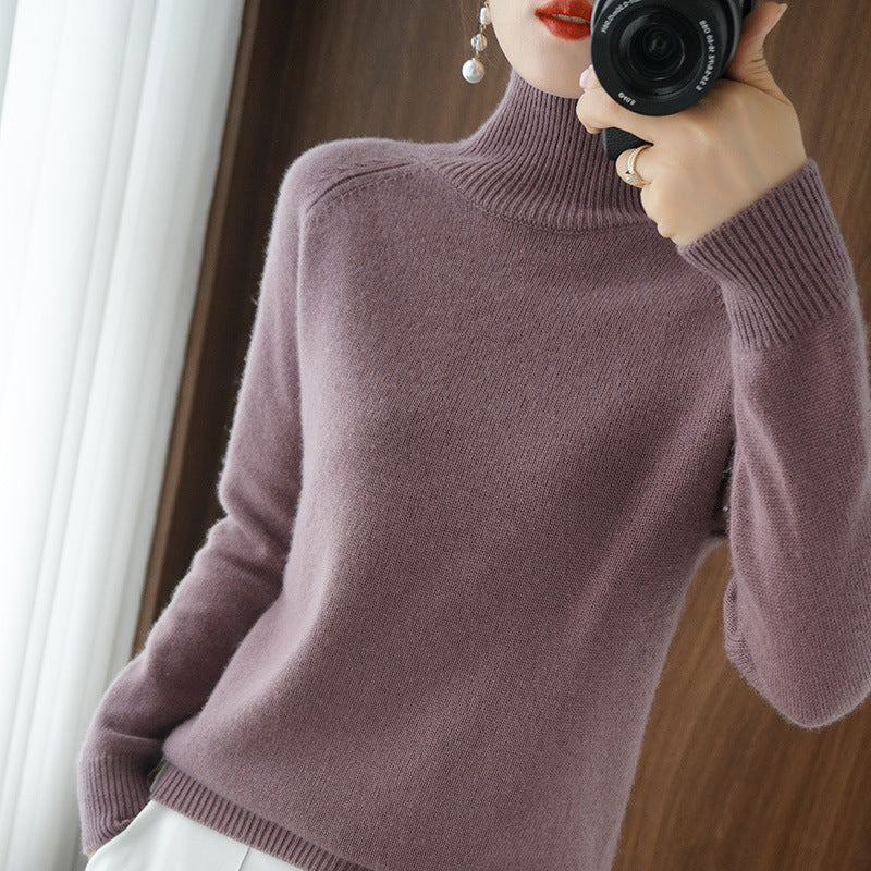 Amara™ | Pull Ample en Tricot Col Roulé
