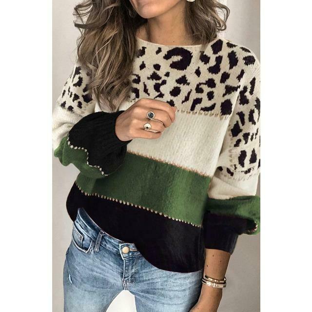 Halima™ | Pull Léopard Confort et Élégance