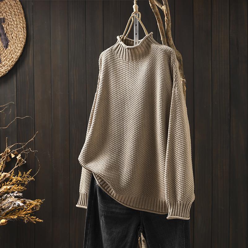 Jadya™ | Pull Col Montant Texturé en Laine