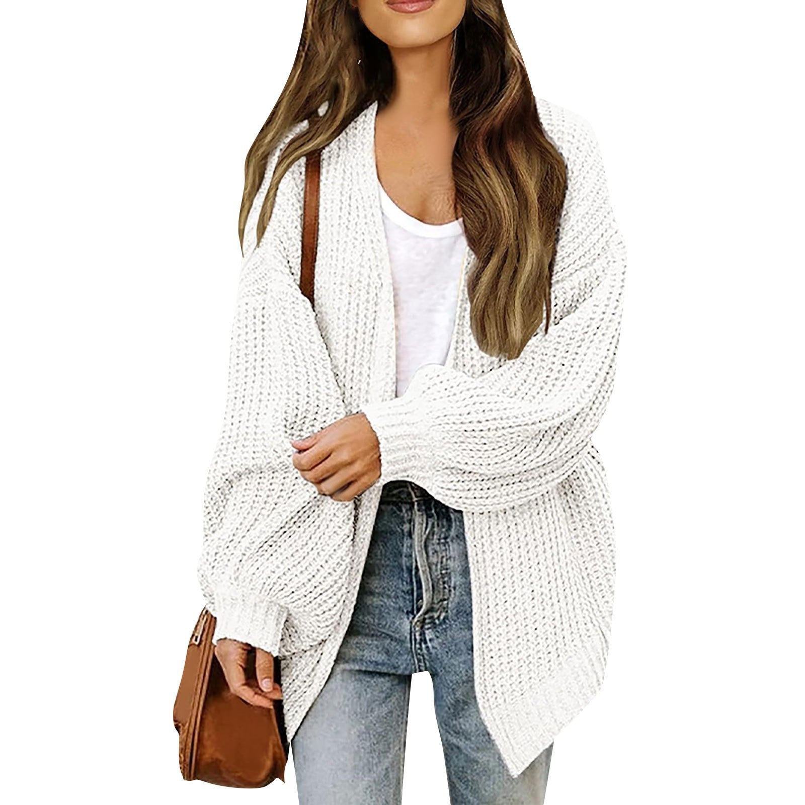 Katya™ | Cardigan oversize ouvert en grosse maille