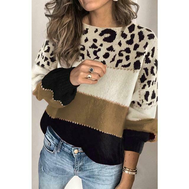 Halima™ | Pull Léopard Confort et Élégance