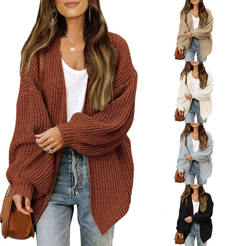 Katya™ | Cardigan oversize ouvert en grosse maille