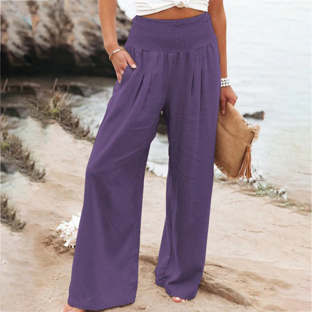 Dahlia™ | Pantalon Confortable en Coton et Chanvre
