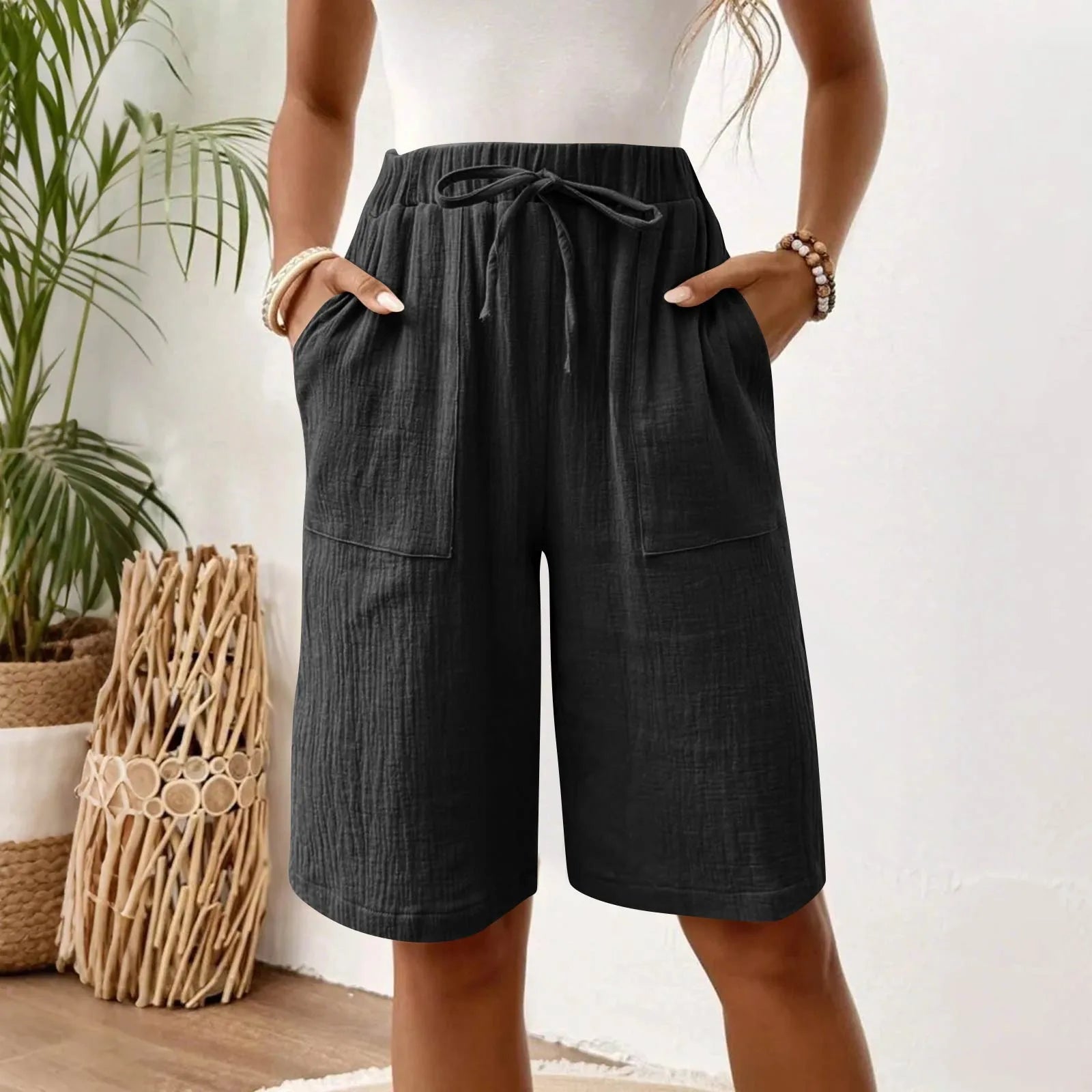 Siana™ | Short Élégant en Lin et Coton