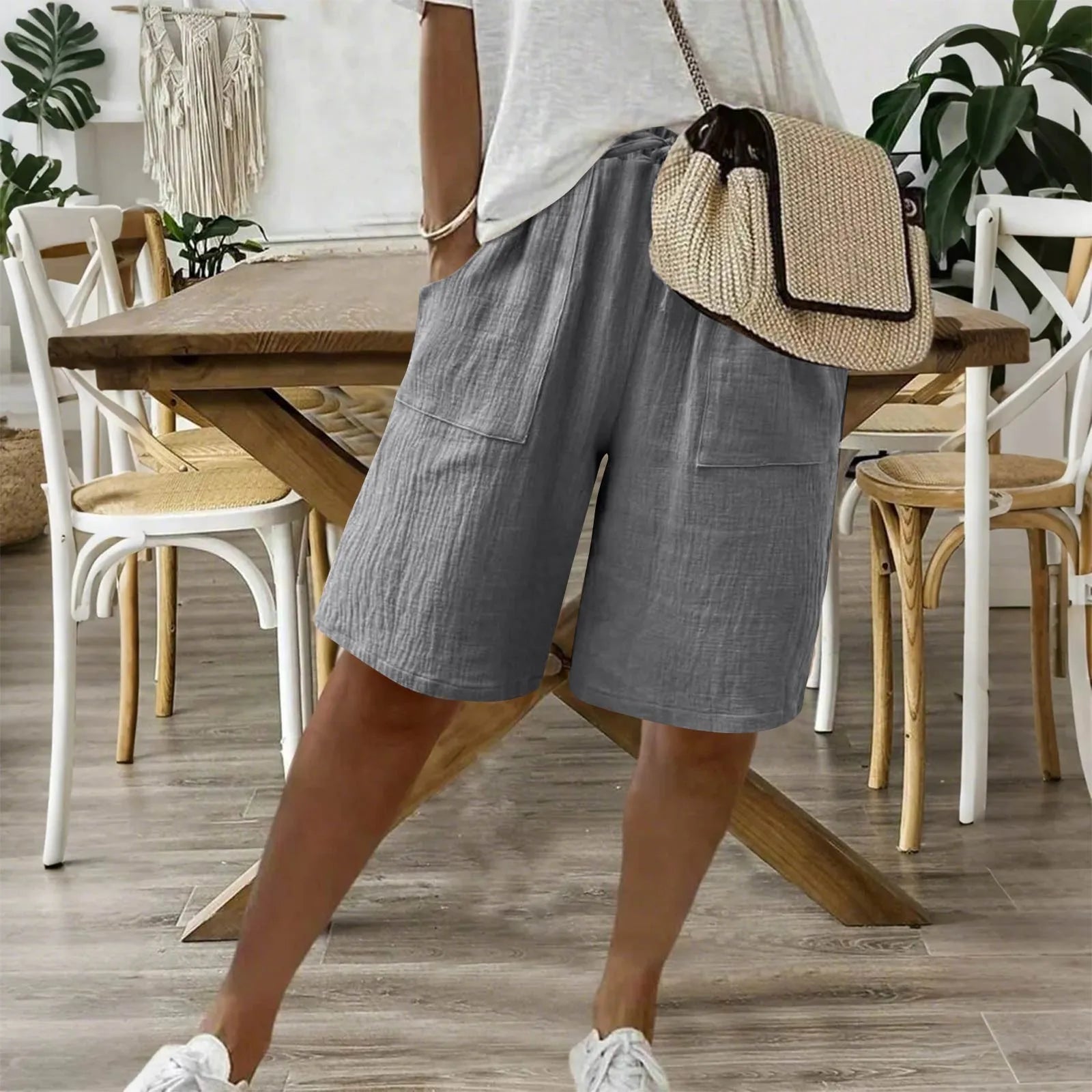 Siana™ | Short Élégant en Lin et Coton