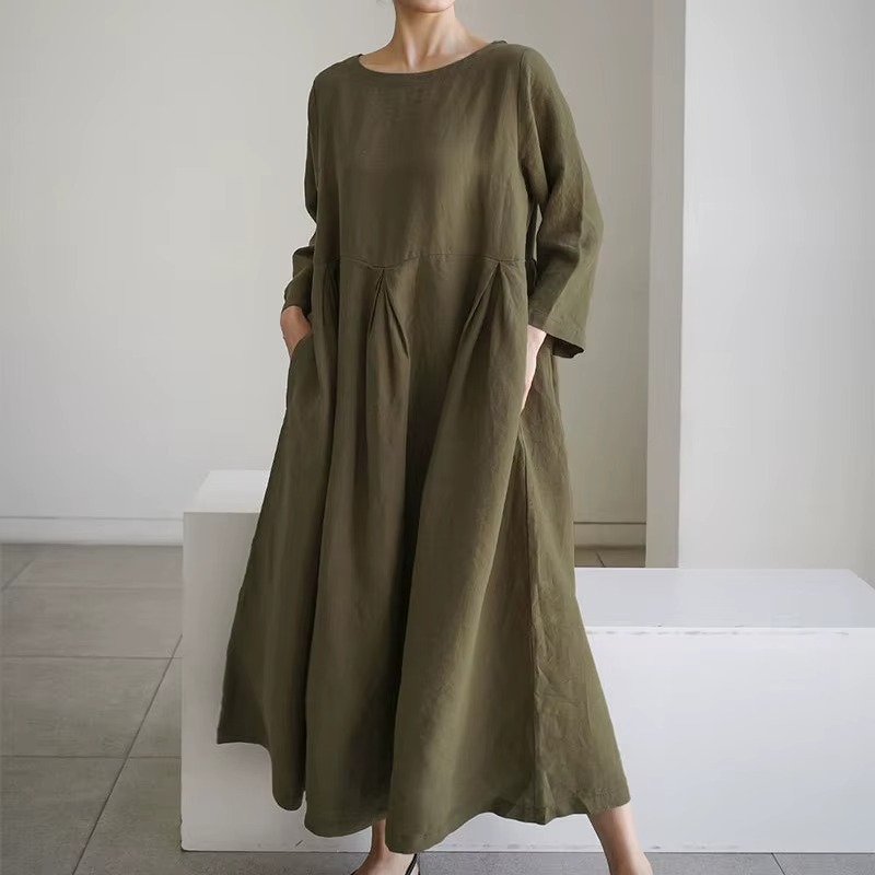 Julia™ | Robe Longue Élégante en Lin