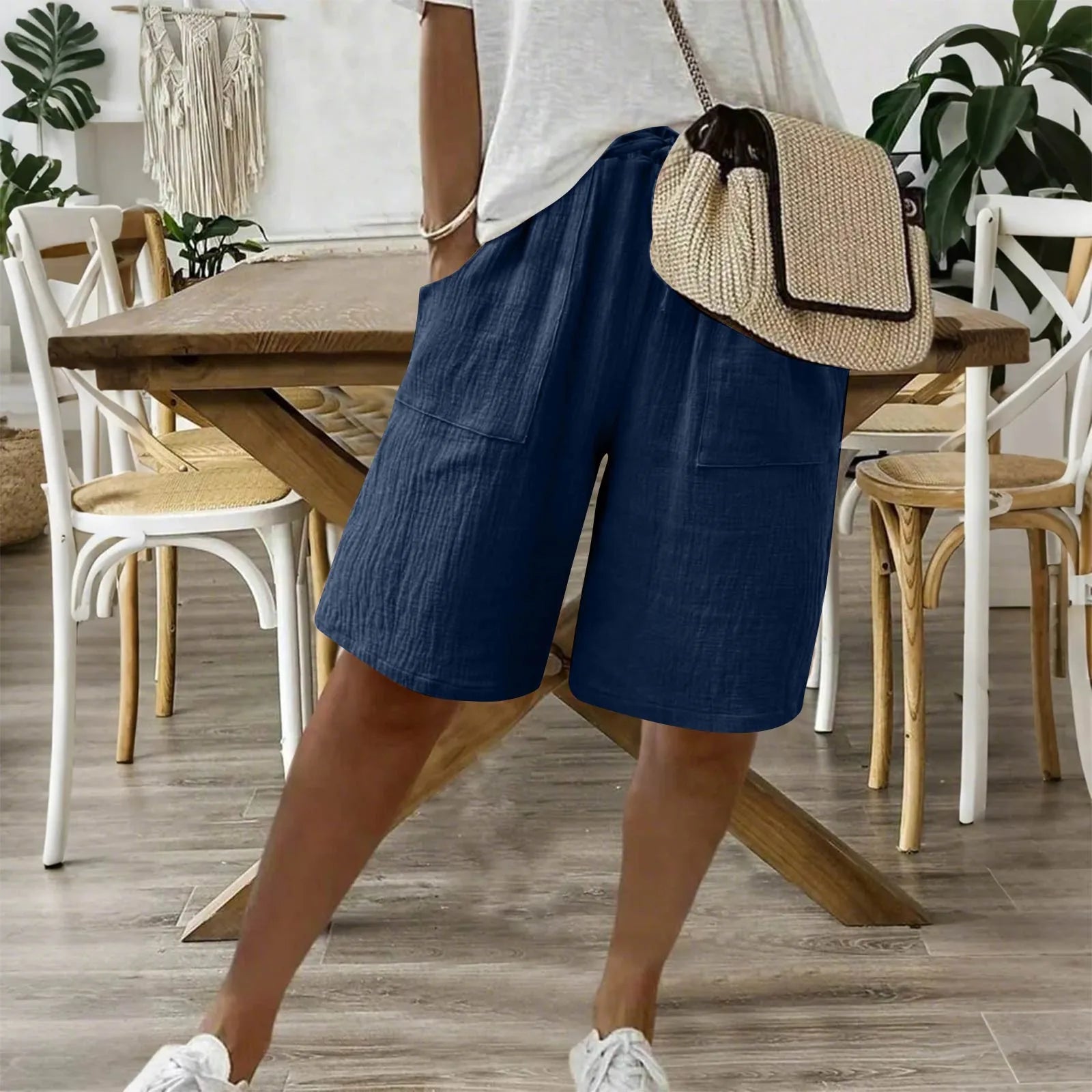 Siana™ | Short Élégant en Lin et Coton