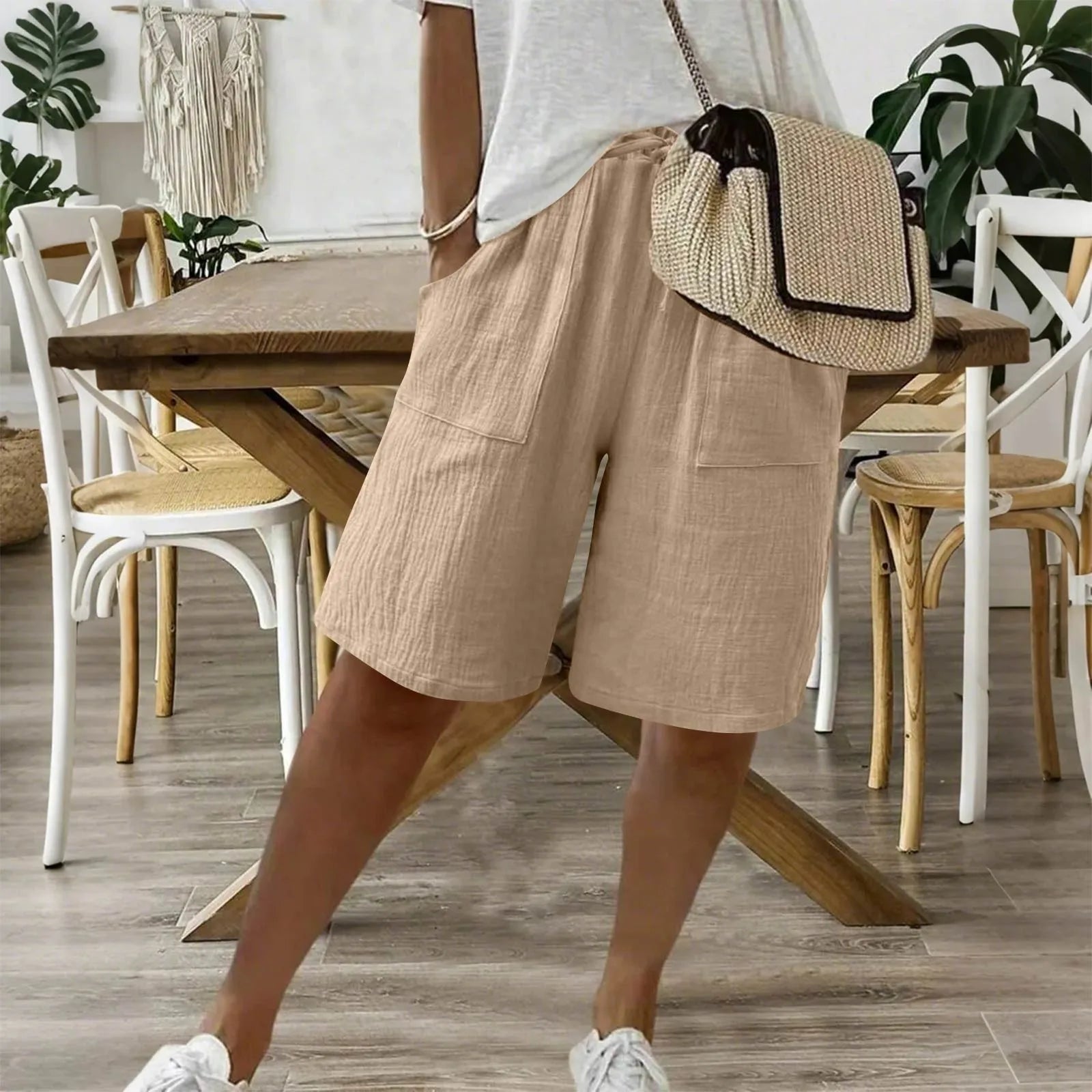 Siana™ | Short Élégant en Lin et Coton