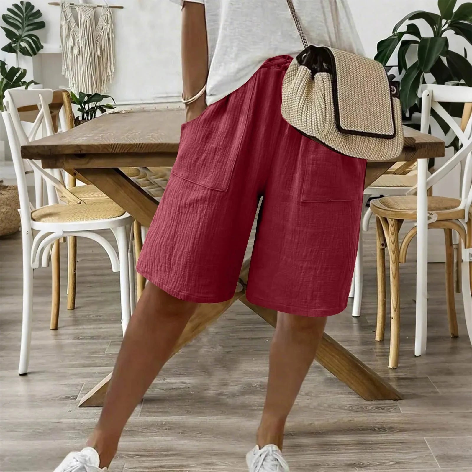 Siana™ | Short Élégant en Lin et Coton
