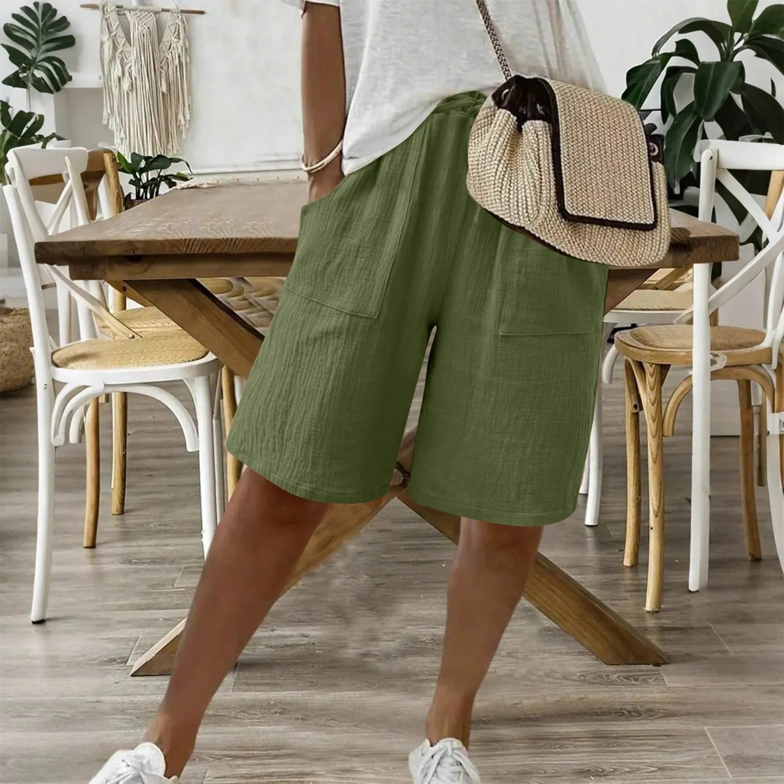 Siana™ | Short Élégant en Lin et Coton