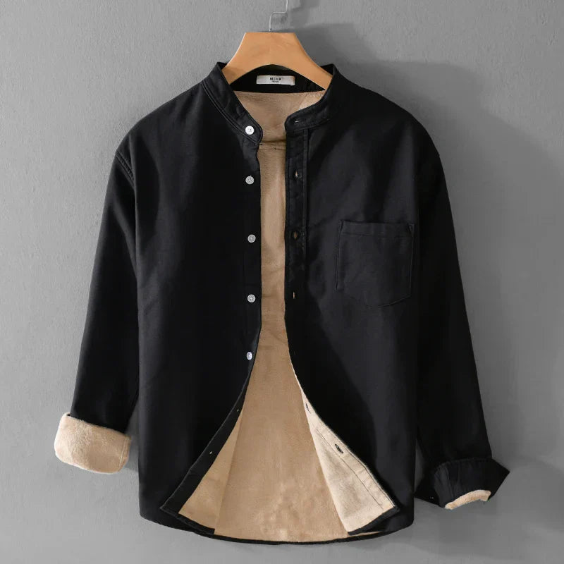 Cédric™ | Chemise en Coton à Col Montant Élégante