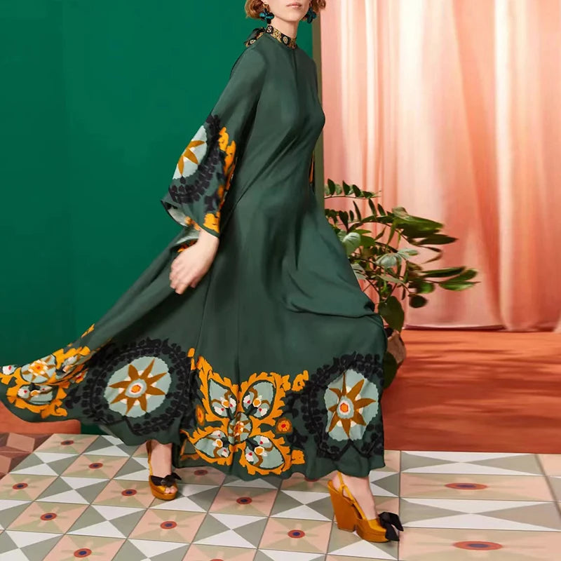 Amakna™ | Robe Longue Ethnique Rétro