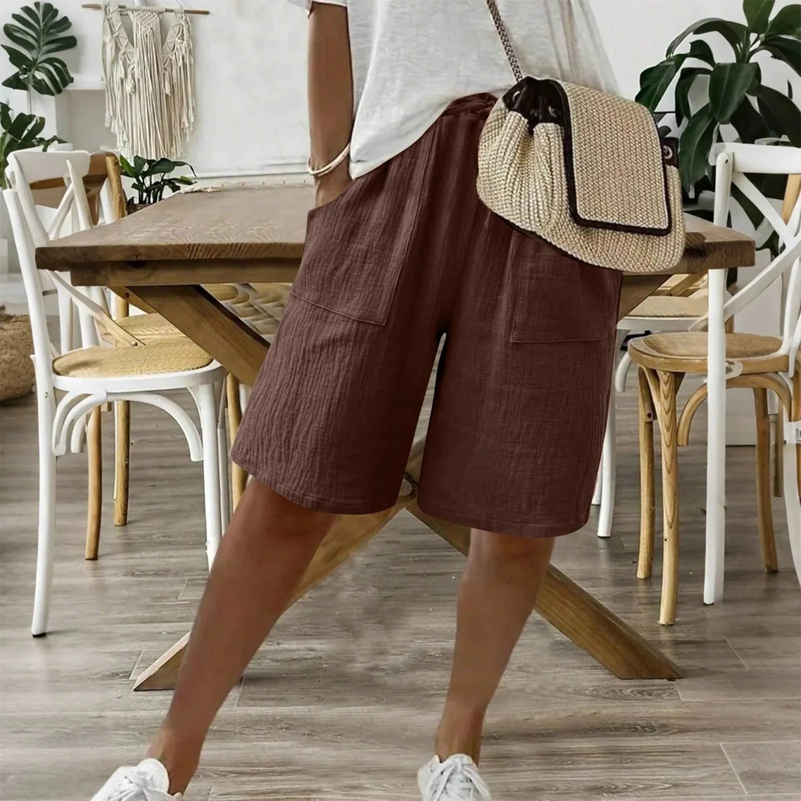 Siana™ | Short Élégant en Lin et Coton